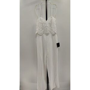 Lulu's White Lace Jumpsuit